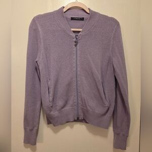 Lilac Textured Varsity Jacket